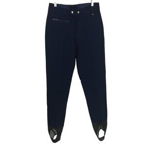 Vintage Subello Blue Ski Pants Size 14  Stirrups Schoeller Textil 70s 80s Navy